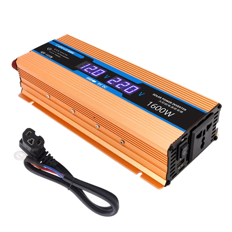 Carmaer 60V to 220V 1600W Car Multi-function Double Digital Display Inverter Household Power Converter - In Car by buy2fix | Online Shopping UK | buy2fix