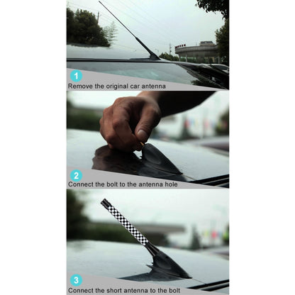 Long Universal Car Antenna Aerial 10.5cm (Black+White) -  by buy2fix | Online Shopping UK | buy2fix