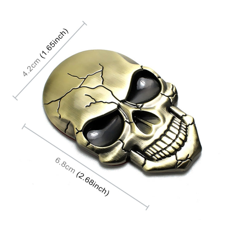 Three-dimensional Devil Skull Metal Car Sticker (Silver Grey) - In Car by buy2fix | Online Shopping UK | buy2fix