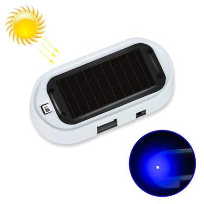 Car Solar Energy Anti-theft Device LED Warning Light (Blue) - In Car by buy2fix | Online Shopping UK | buy2fix