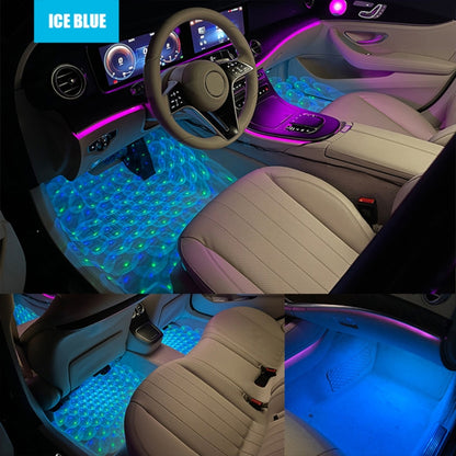 A18 Car Colorful Voice-activated RGB Foot LED Atmosphere Light, Double Light Star Version - In Car by buy2fix | Online Shopping UK | buy2fix