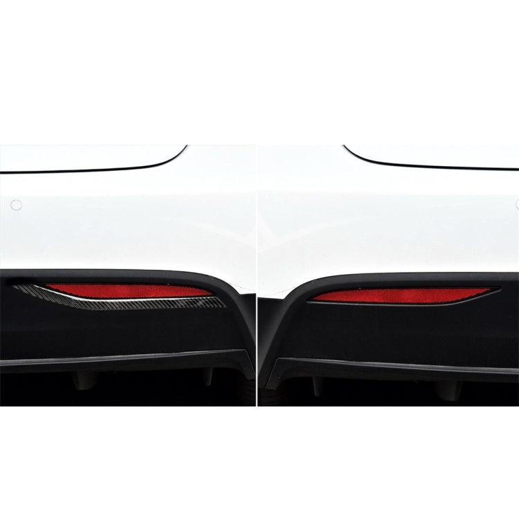 2 PCS Carbon Fiber Car Rear Fog Lamps Decorative Sticker for Tesla Model X -  by buy2fix | Online Shopping UK | buy2fix