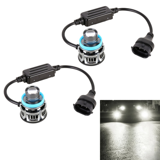 1 Pair H11 27W / DC12V Car Aluminum Alloy LED Headlight (White Light) - In Car by buy2fix | Online Shopping UK | buy2fix