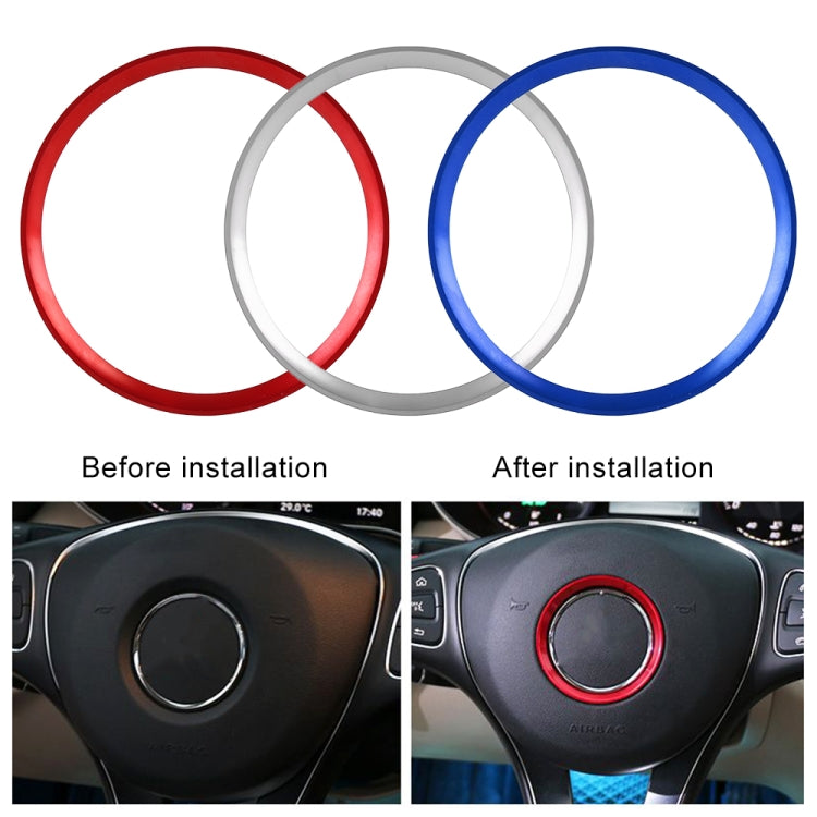 Car Steering Wheel Decorative Ring Cover for Mercedes-Benz,Inner Diameter: 5.8cm (Blue) - In Car by buy2fix | Online Shopping UK | buy2fix