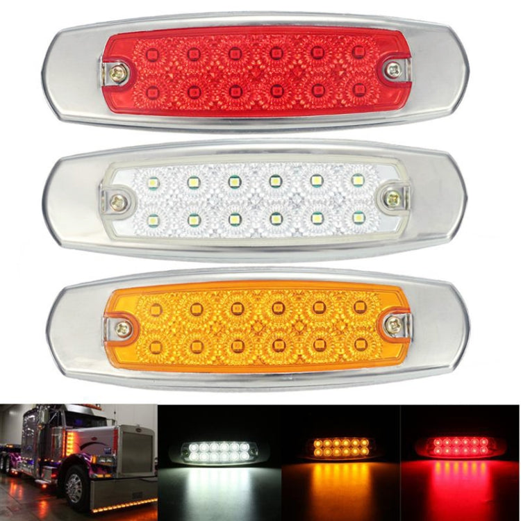 4 PCS MK-338 DC12-24V Truck 12LEDs Side Clearance Maker Light (White Light) - In Car by buy2fix | Online Shopping UK | buy2fix