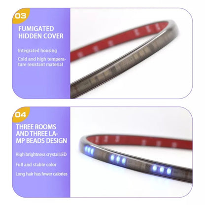 S20-200CM 200cm DC12V-24V Car Rear LED RGB Daytime Running Lights Strip Colorful Lamp - In Car by buy2fix | Online Shopping UK | buy2fix