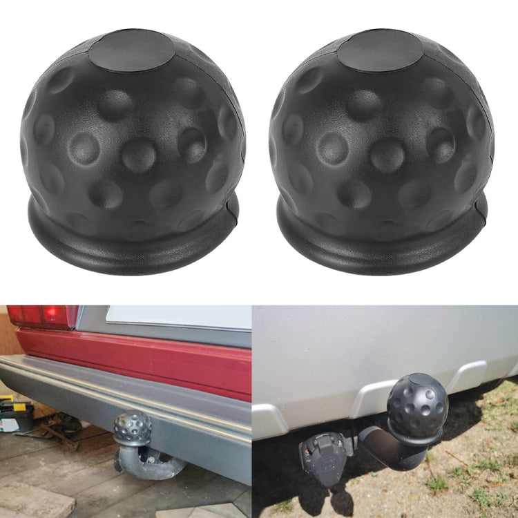 2 in 1 / Set Car Truck Tow Ball Cover Cap Towing Hitch Trailer Towball Protection - In Car by buy2fix | Online Shopping UK | buy2fix