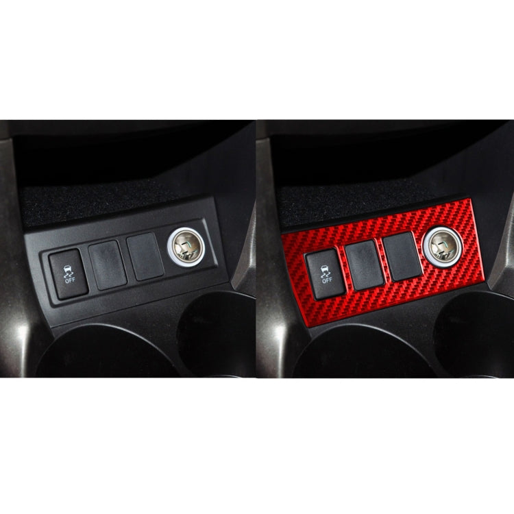 Car Carbon Fiber Cigarette Lighting Panel Decorative Sticker for Toyota RAV4 2006-2013, Left and Right Drive (Red) - In Car by buy2fix | Online Shopping UK | buy2fix