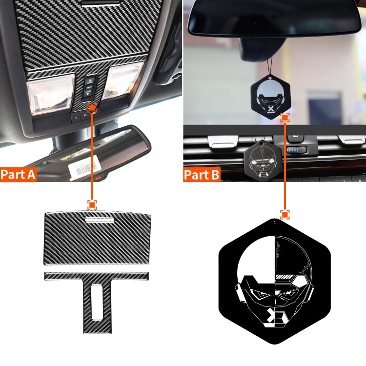 2 PCS / Set Carbon Fiber Car Reading Light Panel Decorative Sticker for Dodge Challenger 2015 to Now, Left Driving -  by buy2fix | Online Shopping UK | buy2fix