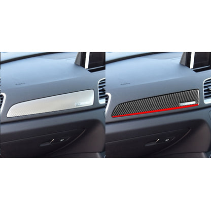 Carbon Fiber Car Co-pilot Trim Red Edge with Hole Decorative Sticker for Audi Q3 2013-2018,Right Drive - In Car by buy2fix | Online Shopping UK | buy2fix