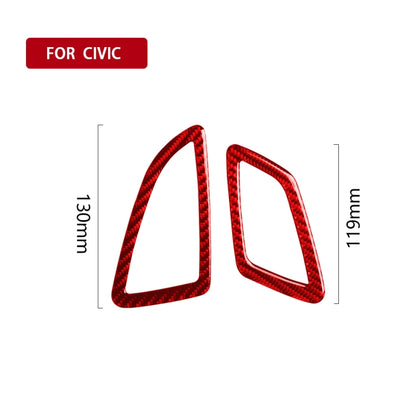 Car Carbon Fiber Dashboard Air Outlet Decorative Sticker for Honda Tenth Generation Civic 2016-2019, Right Drive (Red) - In Car by buy2fix | Online Shopping UK | buy2fix