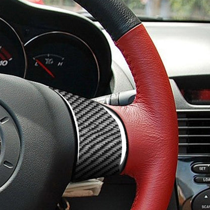 2 PCS Car Carbon Fiber Steering Wheel Decorative Sticker for Mazda RX8 2004-2008, Left and Right Drive Universal -  by buy2fix | Online Shopping UK | buy2fix