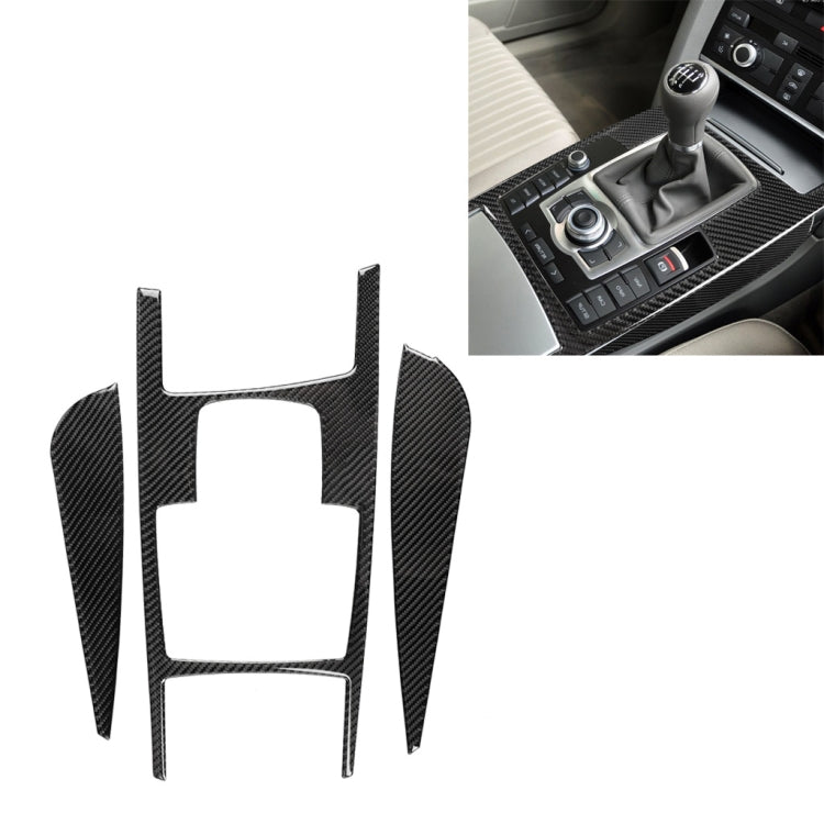 Car Carbon Fiber Gear Shift Position + Side Panel Decorative Sticker for Audi A6 2005-2011, Right Drive, High Configuration -  by buy2fix | Online Shopping UK | buy2fix