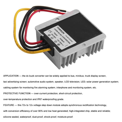 36V 48V to 12V 20A Step Down Converter Voltage Reducer for Golf Cart - In Car by buy2fix | Online Shopping UK | buy2fix