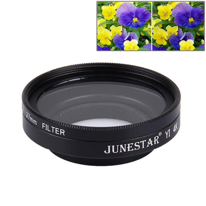 JUNESTAR for Xiaomi Xiaoyi Yi II 4K Sport Action Camera Proffesional 37mm UV Filter + Lens Protective Cap - DJI & GoPro Accessories by JSR | Online Shopping UK | buy2fix