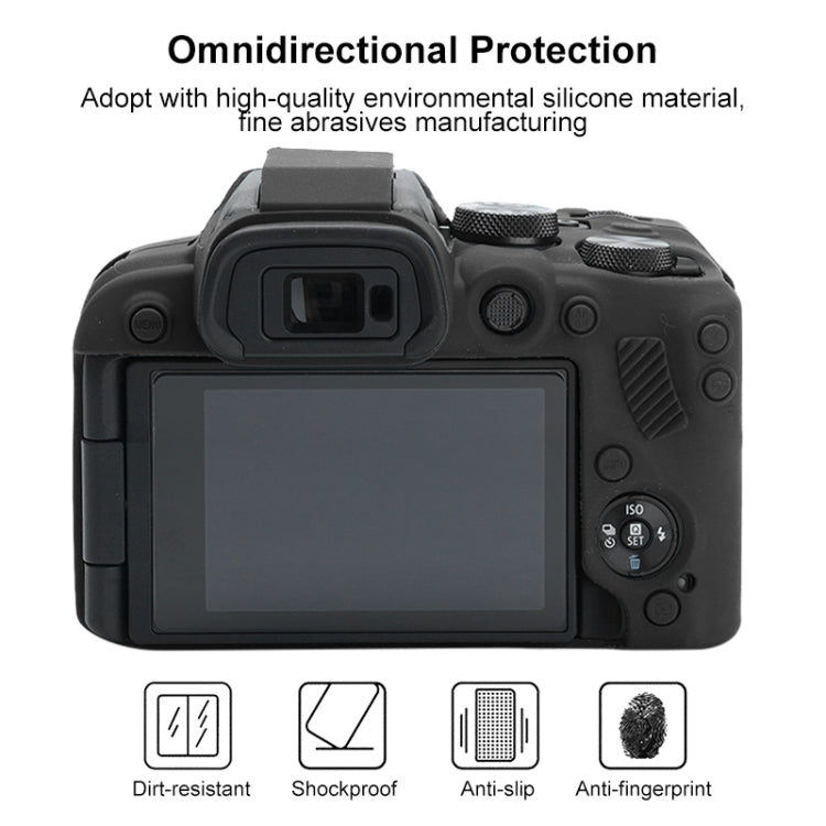 For Canon EOS R10 Soft Silicone Protective Case (Black) - Camera Accessories by buy2fix | Online Shopping UK | buy2fix