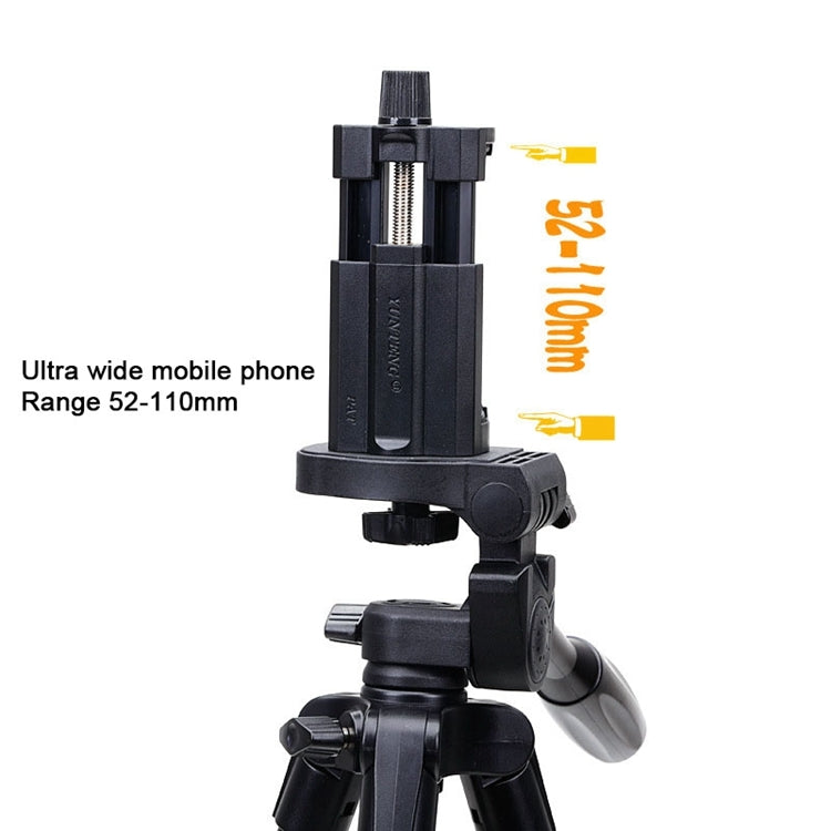 YUNTENG VCT-5208RM Aluminum Magnesium Alloy Leg Tripod Mount with Bluetooth Remote Control & Tripod Head & Phone Clamp for SLR Camera & Smartphones, Height: 125cm - Tripods by YUNTENG | Online Shopping UK | buy2fix