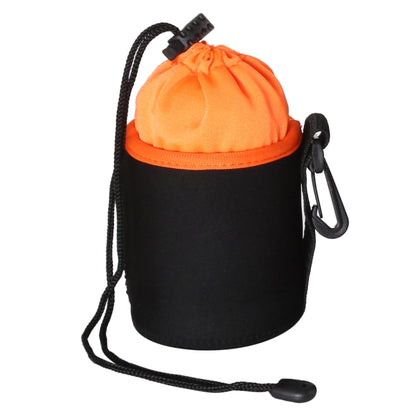 SLR Camera Lens Bag Micro Single Lens Bag Lens Inner Bile Bag Waterproof Protective Case Plus Velvet Thickening, Diameter: 8.5cm, Height: 10cm(Orange) - Camera Accessories by buy2fix | Online Shopping UK | buy2fix