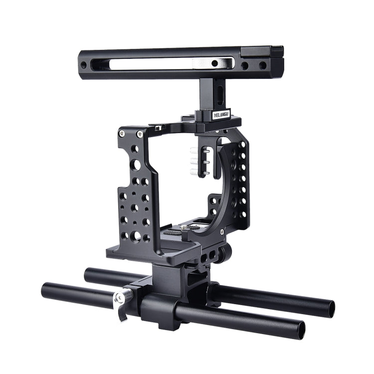 YELANGU CA7 YLG0908A-A Handle Video Camera Cage Stabilizer for  Sony A7K & A7X & A73  & A7S & A7R & A7RII & A7SII(Black) - Camera Cage by YELANGU | Online Shopping UK | buy2fix