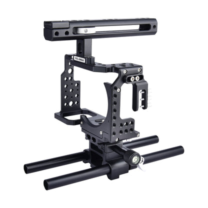 YELANGU CA7 YLG0908A-A Handle Video Camera Cage Stabilizer for  Sony A7K & A7X & A73  & A7S & A7R & A7RII & A7SII(Black) - Camera Cage by YELANGU | Online Shopping UK | buy2fix