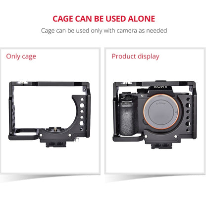 YELANGU CA7 YLG0908A-A01 Video Camera Cage Stabilizer for Sony A7K / A72 / A73 / A7S2 / A7R3 / A7R2 / A7X(Black) - Camera Cage by YELANGU | Online Shopping UK | buy2fix