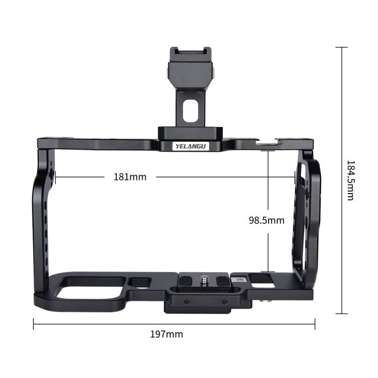 YELANGU C9-A YLG0911A Handle Video Camera Cage Stabilizer for DJI BMPCC 4K(Black) - Camera Cage by YELANGU | Online Shopping UK | buy2fix