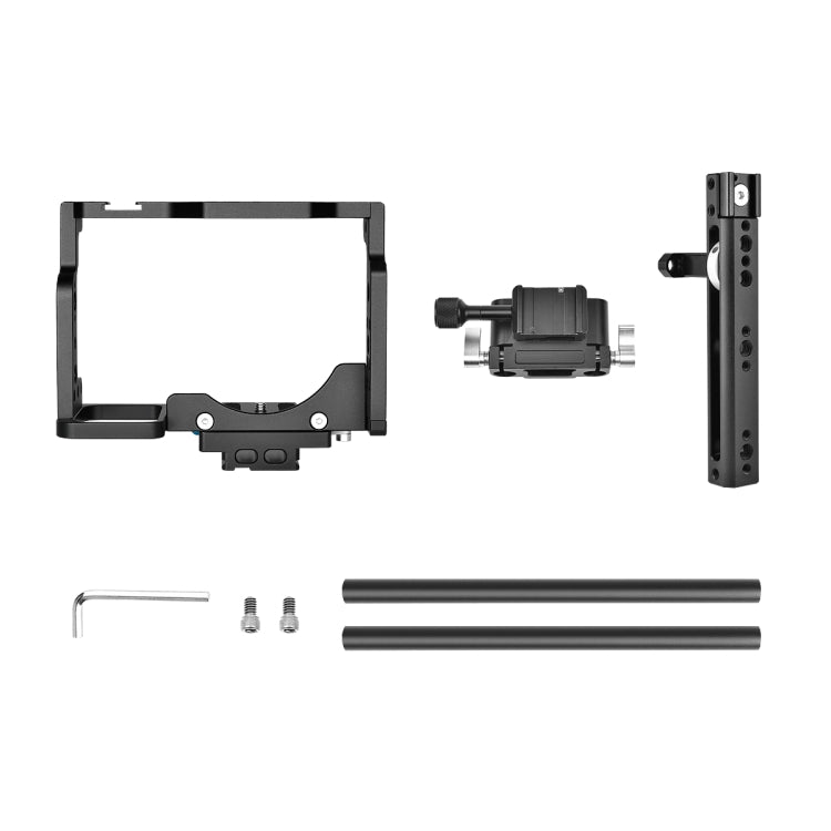 YELANGU C15 YLG0711A Video Camera Cage Stabilizer with Handle & Rail Rod for Nikon Z6 / Z7(Black) - Camera Accessories by YELANGU | Online Shopping UK | buy2fix