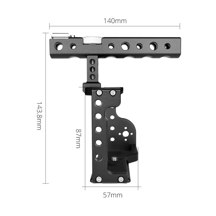 YELANGU C17 YLG0913A Video Camera Cage Stabilizer with Handle for Sony A6600 (Black) - Camera Cage by YELANGU | Online Shopping UK | buy2fix