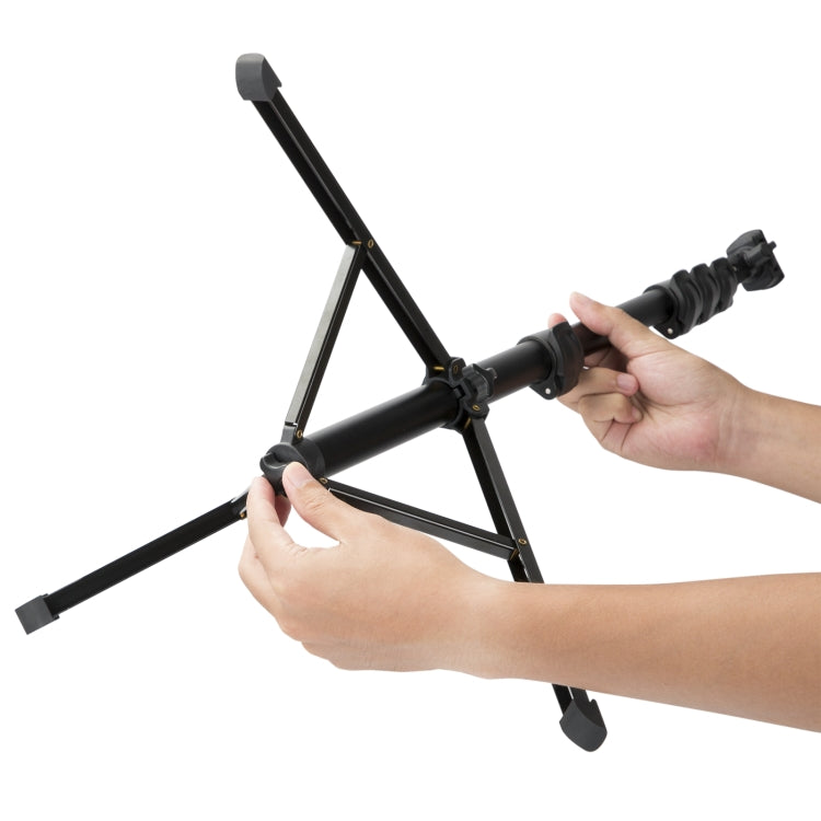 Fotopro TL-960 Foldable 5 Sections 1.56m Height Tripod Mount Holder for Vlogging Video Light  Live Broadcast Kits (Black) - Tripods by Fotopro | Online Shopping UK | buy2fix