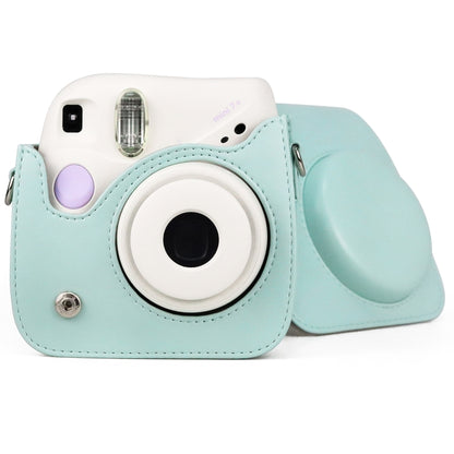 Retro Full Body PU Leather Case Camera  Bag with Strap for FUJIFILM instax mini 7+ (Baby Blue) - Camera Accessories by buy2fix | Online Shopping UK | buy2fix