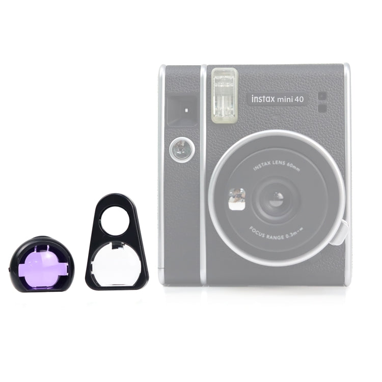 2 in 1 Selfie Portrait Purple Color Filter Set for FUJIFILM Instax mini 40 - Camera Accessories by buy2fix | Online Shopping UK | buy2fix