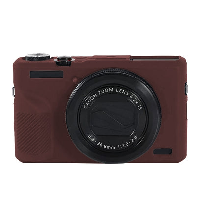 Soft Silicone Protective Case for Canon PowerShot G7 X Mark III / G7X III / G7X3(Coffee) - Camera Accessories by buy2fix | Online Shopping UK | buy2fix