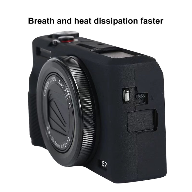 Soft Silicone Protective Case for Canon PowerShot G7 X Mark III / G7X III / G7X3(Coffee) - Camera Accessories by buy2fix | Online Shopping UK | buy2fix