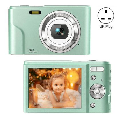 DC311 2.4 inch 36MP 16X Zoom 2.7K Full HD Digital Camera Children Card Camera, UK Plug (Green) - Consumer Electronics by buy2fix | Online Shopping UK | buy2fix