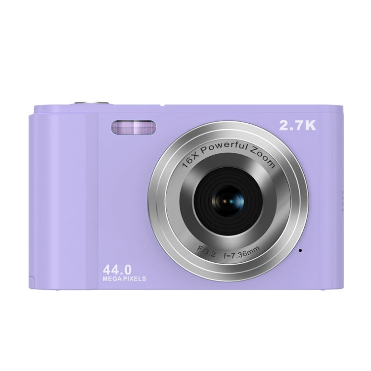 DC302 2.88 inch 44MP 16X Zoom 2.7K Full HD Digital Camera Children Card Camera, EU Plug (Purple) - Consumer Electronics by buy2fix | Online Shopping UK | buy2fix