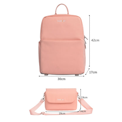 CADeN Camera Layered Laptop Backpacks Large Capacity Shockproof Bags, Size: 42 x 17 x 30cm (Pink) - Backpack by CADeN | Online Shopping UK | buy2fix