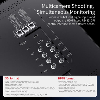 SEETEC ATEM215S 21.5 inch  3G-SDI HDMI Full HD 1920x1080 Multi-camera Broadcast Monitor(UK Plug) - Camera Accessories by SEETEC | Online Shopping UK | buy2fix