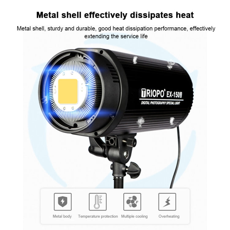 TRIOPO EX-150W Studio Flash Built-in Dissipate Heat System with EX-150III LED Single Light - Camera Accessories by TRIOPO | Online Shopping UK | buy2fix