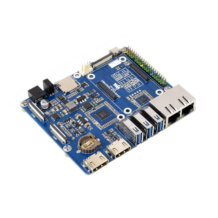 Waveshare Compute Module Dual Gigabit Ethernet Base Board for Raspberry Pi CM4 - LCD & LED Display Module by WAVESHARE | Online Shopping UK | buy2fix