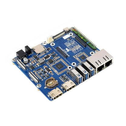 Waveshare Compute Module Dual Gigabit Ethernet Base Board for Raspberry Pi CM4 - LCD & LED Display Module by WAVESHARE | Online Shopping UK | buy2fix