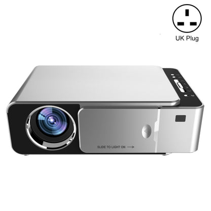 T6 2000ANSI Lumens 1080P LCD Mini Theater Projector, Phone Version, UK Plug(Silver) - Consumer Electronics by buy2fix | Online Shopping UK | buy2fix