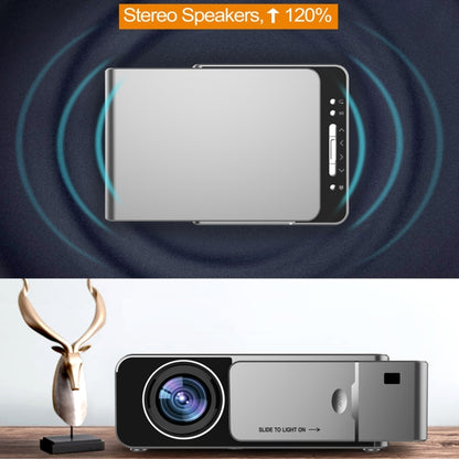 T6 2000ANSI Lumens Mini Theater Projector, Android 7.1 RK3128 Quad Core, 1GB+8GB, UK Plug(Silver) - Consumer Electronics by buy2fix | Online Shopping UK | buy2fix