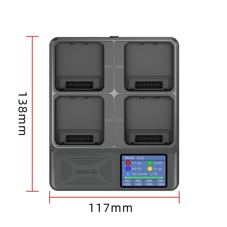 For DJI Mavic 3 Pro / 3 Classic STARTRC 4 in 1 Charging Butler Battery Charger with Screen (Grey) - Charger by STARTRC | Online Shopping UK | buy2fix