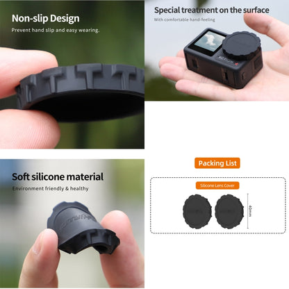 For DJI Osmo Action 3 / 4 Sunnylife 2pcs Scratch-resistant Camera Lens Cap Cover (Black) -  by Sunnylife | Online Shopping UK | buy2fix