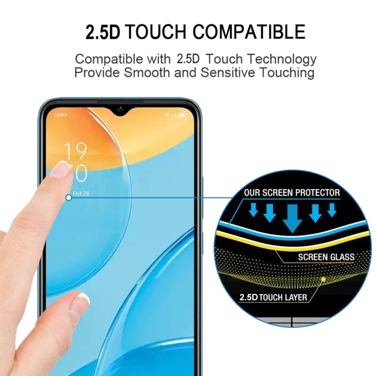 For OPPO A15s Full Glue Full Screen Tempered Glass Film - OPPO & vivo Accessories by buy2fix | Online Shopping UK | buy2fix