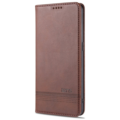 For Oppo Reno5 5G AZNS Magnetic Calf Texture Horizontal Flip Leather Case with Card Slots & Holder & Wallet(Dark Brown) - OPPO Cases by AZNS | Online Shopping UK | buy2fix