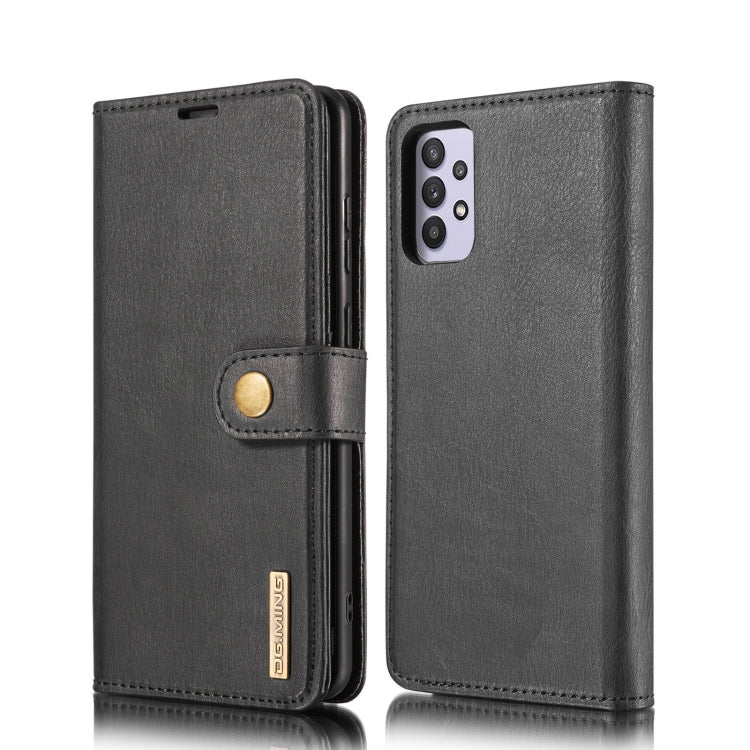 For Samsung Galaxy A32 5G DG.MING Crazy Horse Texture Flip Detachable Magnetic Leather Case with Holder & Card Slots & Wallet(Black) - Galaxy Phone Cases by DG.MING | Online Shopping UK | buy2fix