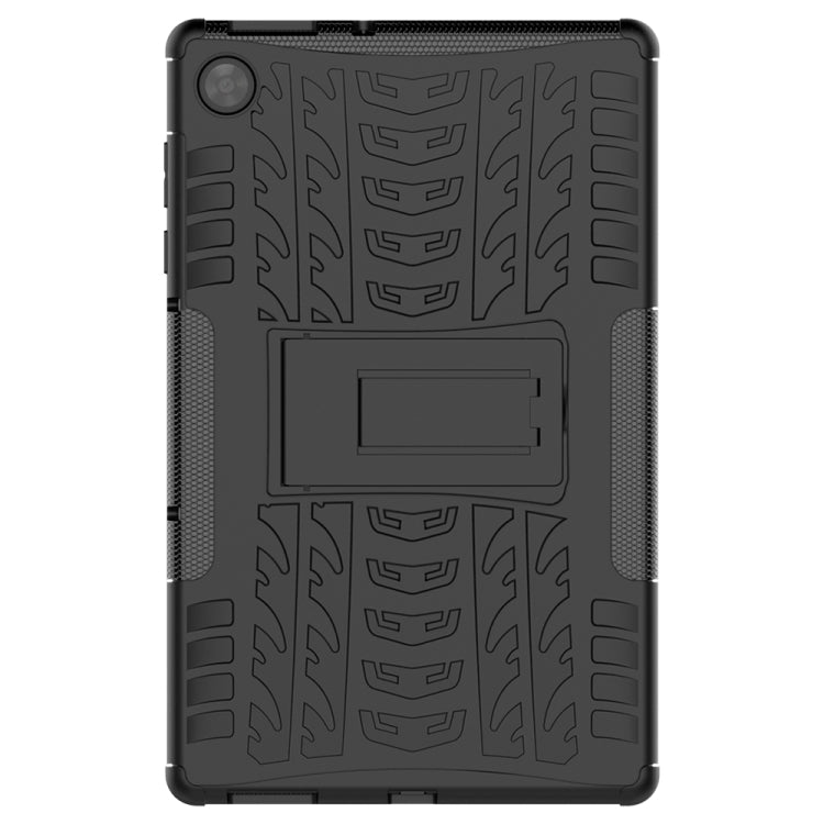 For Lenovo Tab M10 HD Gen 2 (TB-X306F) Tire Texture TPU+PC Shockproof Case with Holder(Black) - Lenovo by buy2fix | Online Shopping UK | buy2fix