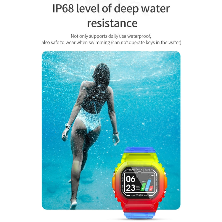 K16 1.14 inch TFT Color Screen IP68 Waterproof Smart Watch, Support Bluetooth Music / Sleep Monitoring / Heart Rate Monitoring(Colorful) - Smart Wear by buy2fix | Online Shopping UK | buy2fix