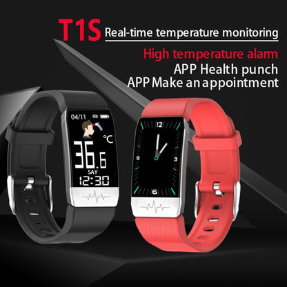 T1S 1.14 inch Screen IP67 Waterproof Smart Bracelet, Support Blood Oxygen Monitoring / Body Temperature Monitoring / Heart Rate Monitoring(Black) - Smart Wear by buy2fix | Online Shopping UK | buy2fix